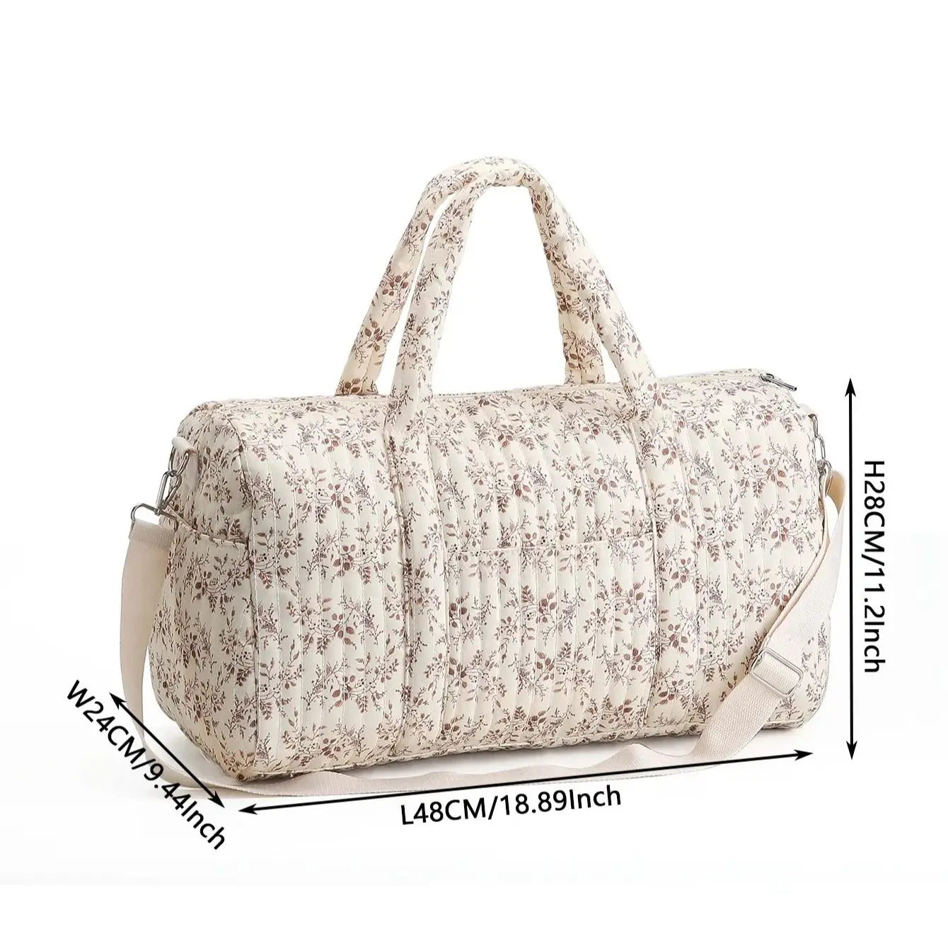 détails des mesures du sac à langer gaze de coton h28xl48xw24cm
