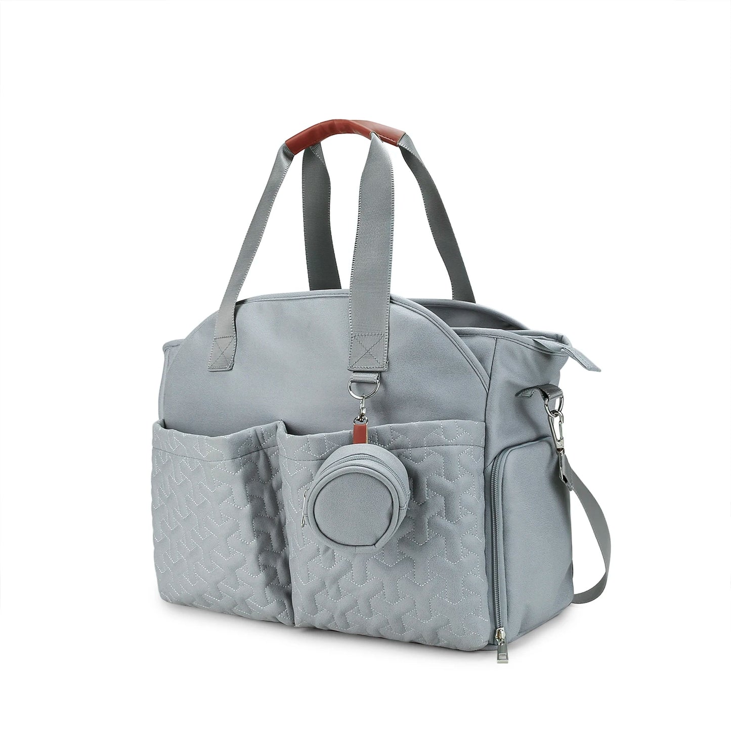 Sac à Langer bleu maternité - Grande Capacité sur fond blanc