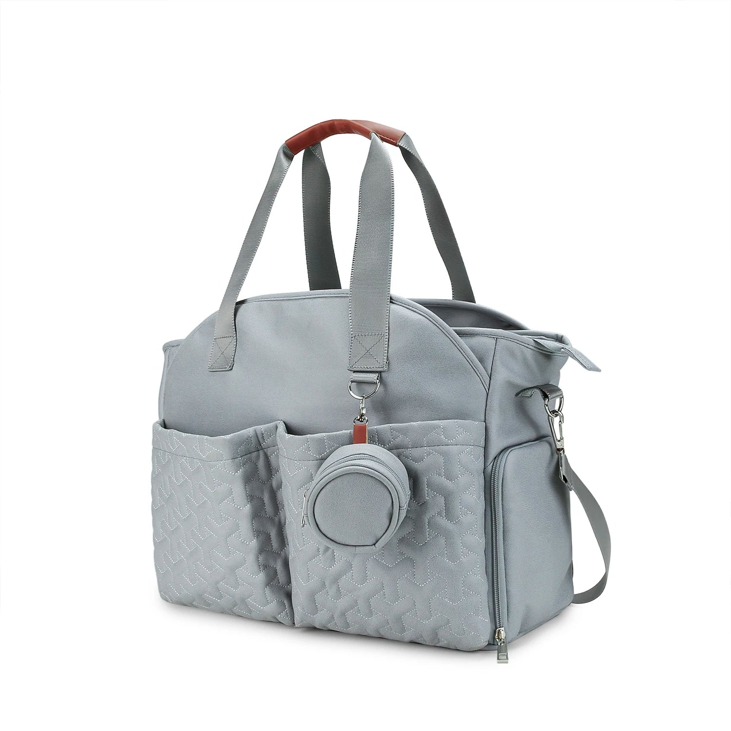 Sac à Langer bleu maternité - Grande Capacité sur fond blanc