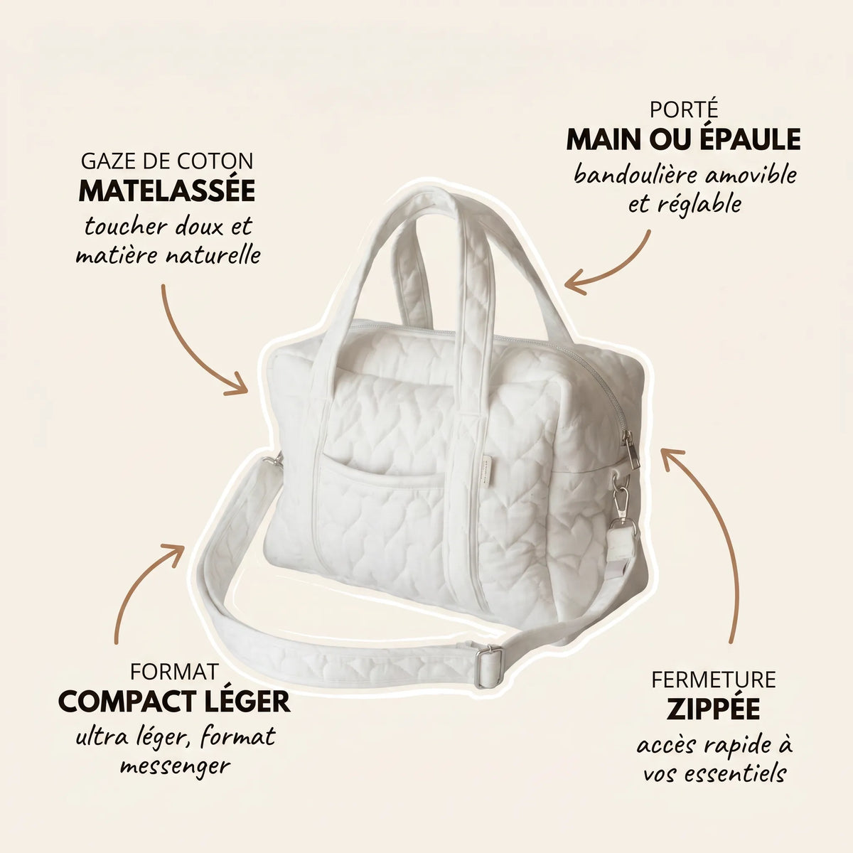 Sac à Langer Gaze de Coton Léger