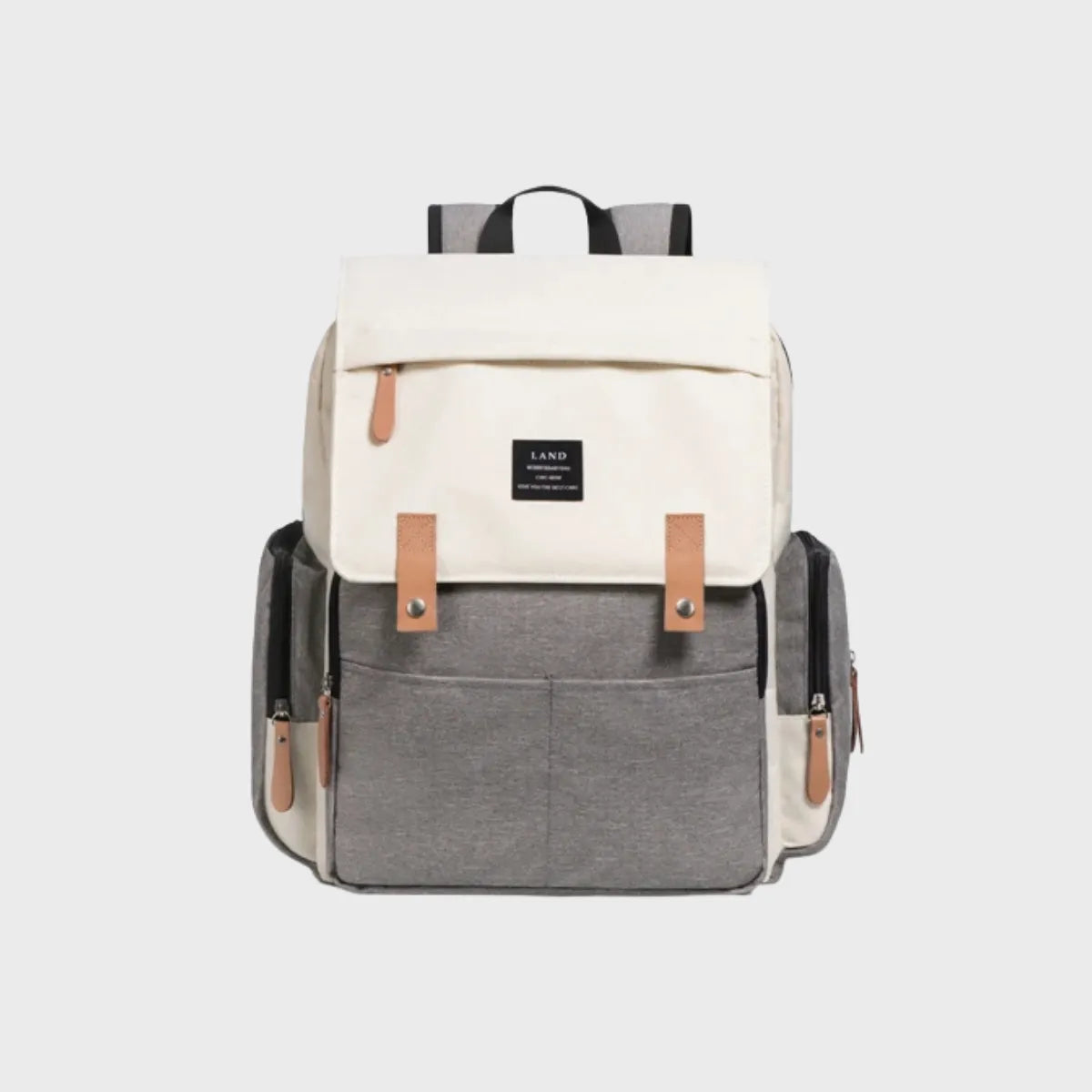 sac a dos a langer canva impermeable sur fond gris