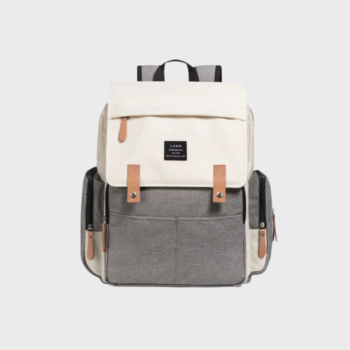 sac a dos a langer canva impermeable sur fond gris