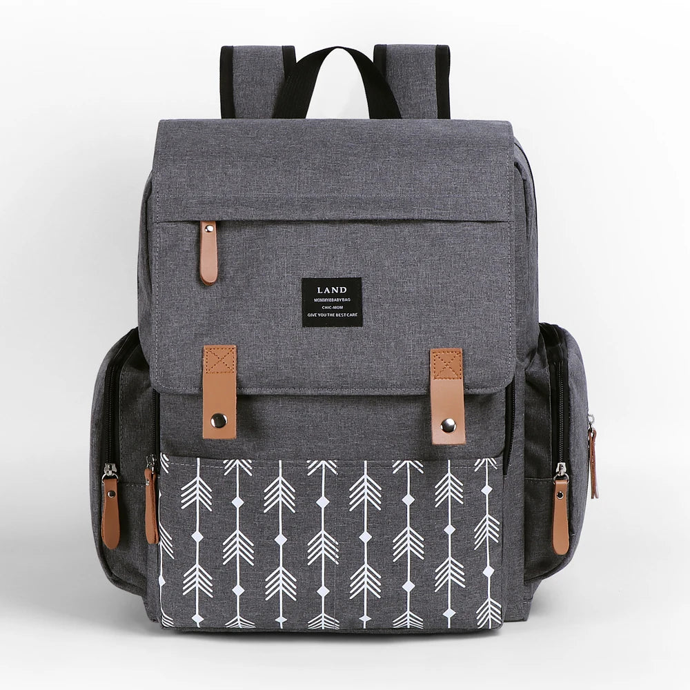 sac_a_dos_a_langer_gris_motifs_ sur fond blanc