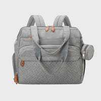sac  langer gris grande capacité sur fond gris