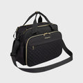 sac à langer noir bandoulière sur fond blanc