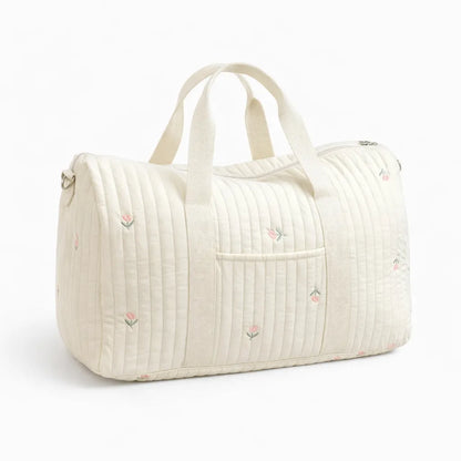 sac_langer_coton_matelassé motif tulipe